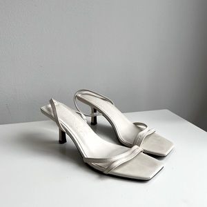 Mango white kitten sandals